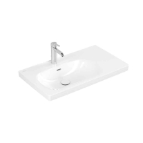 SKYLA, ALB ALPIN CERAMIC PLUS, LAVOAR DREPTUNGHIULAR, 80X46X16CM, CU ORIFICIU PENTRU BATERIE SI PREAPLIN, 5A52L1R1